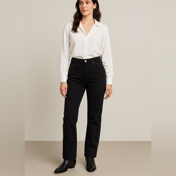 Levi's Denim - Levi’s 550 Women’s Black relaxed bootcut Jeans Size 12 misses black